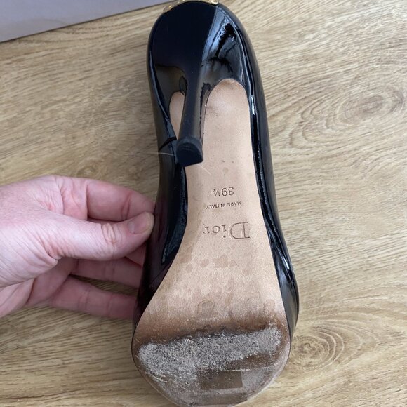 Dior Patent Black Heel Size 39.5 (9) - Picture 9 of 10